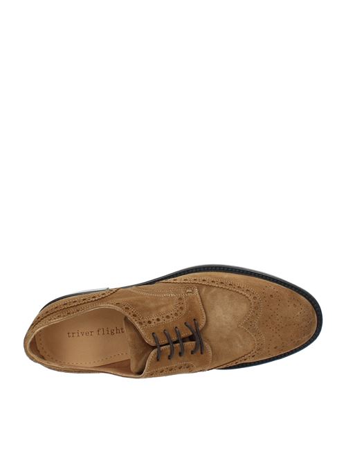 Laced shoes model 206-03 in suede TRIVER FLIGHT | 206-03 CROSTAMARRONE